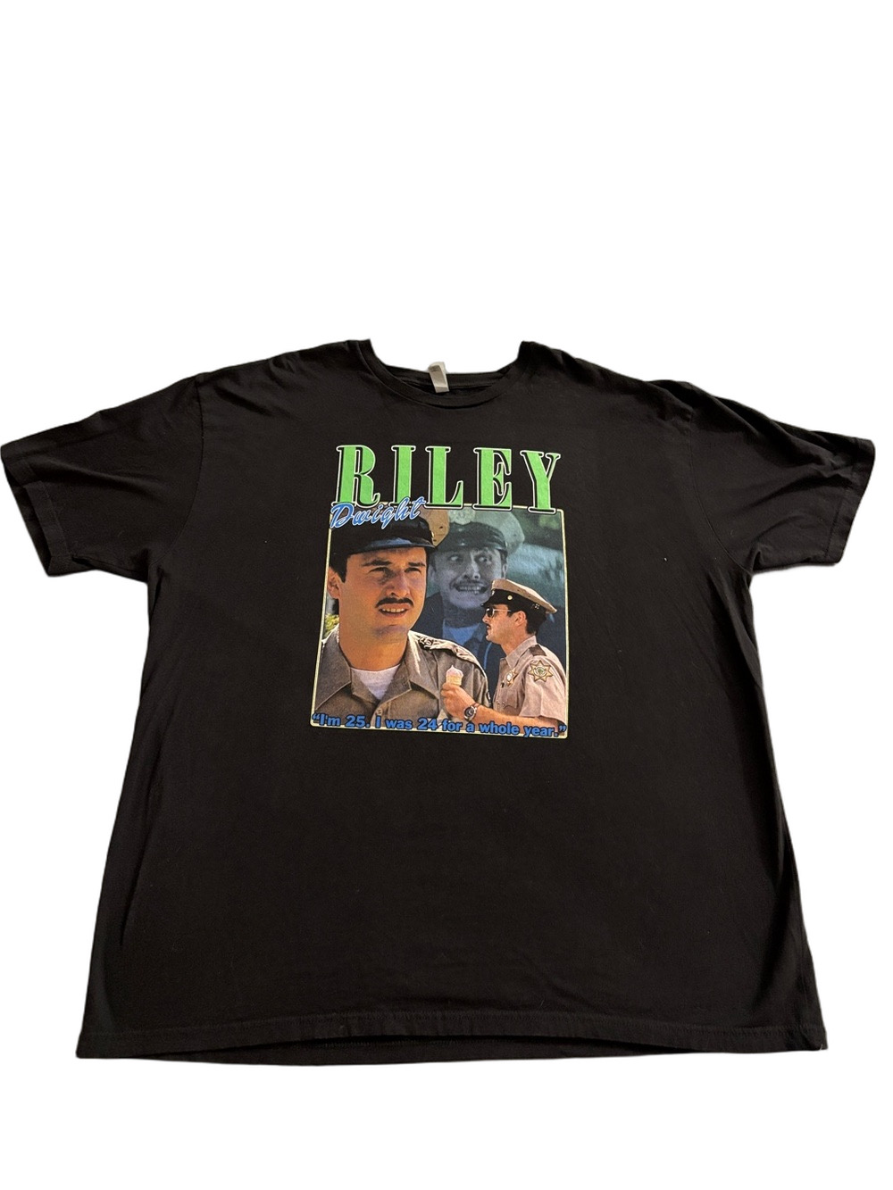 Scream Dewey Riley Quote Graphic T Shirt 4XL Black Horror Movie Tee